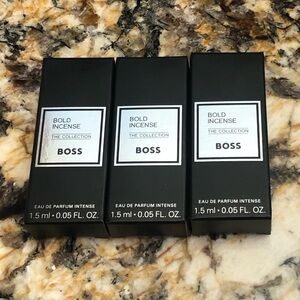 Set of 3 Hugo Boss 1.5ml Bold Incense The Collection Sample Vial Spray Bundle